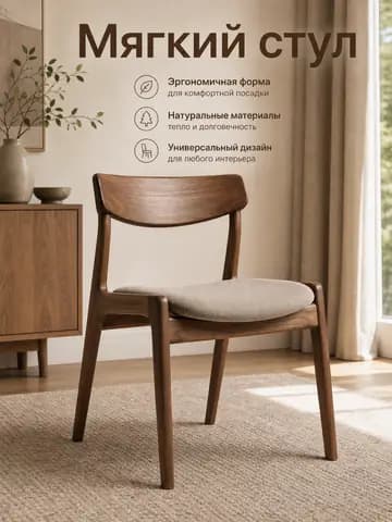 Мягкий стул в интерьере