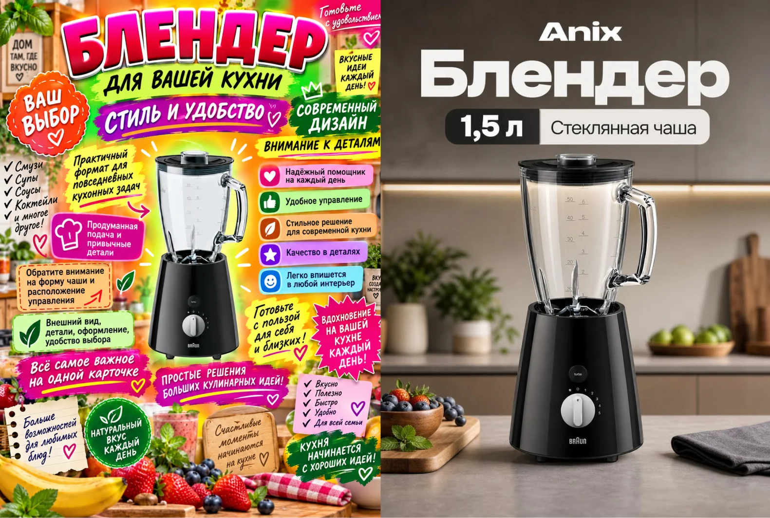 Разные подачи товара